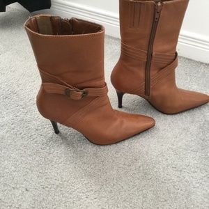Beautiful leather booties by Guess